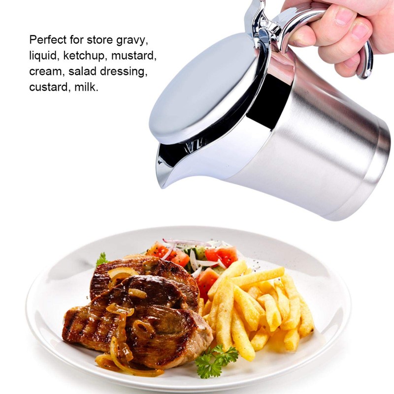 Insulated Sauce Pot, Kitchen Sauce Gravy Pot Serving Jug with