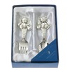 Baby's Silver Plated Teddy 'Fork & Spoon' - Christening Gift