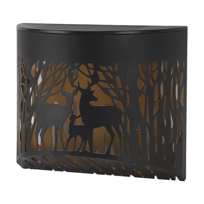 Outdoor Wall Light Solar Powered Wall Mounted Plastic and Iron