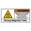 Danger Magnetic Field Warning Sticker – 5 inch Work Safety Decal for Toolbox, Machines, Helmets – Waterproof Industrial Label for Workplace Equipment, Shop, Factory, Garage