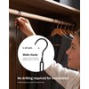 BaiNong Adjustable Closet Hanging Rod 17-30" Gold Closet Rod Extender