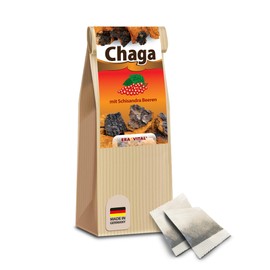 Chaga Pilz mit Schisandra Beeren portioniert in 120 Beuteln je 1g wild gesammelt Schonend getrocknet vegan inkl. Broschüre mit vielen Rezepten (120 g (1er Pack))