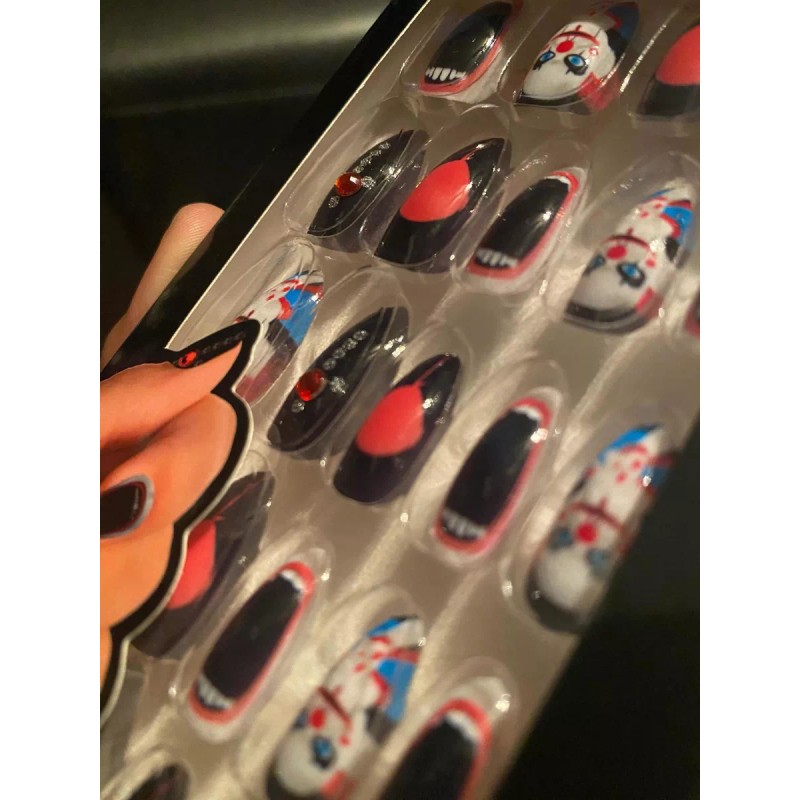 Susett Skull Store Uñas Postizas Diseño Payaso Terrorífico