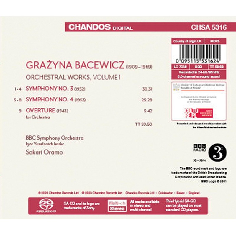 Grazyna Bacewicz: Orchestral Works Vol. 1