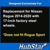 Premium Replica Hubcap, Replacement for Nissan Rogue 2014-2020, 17-inch Silver