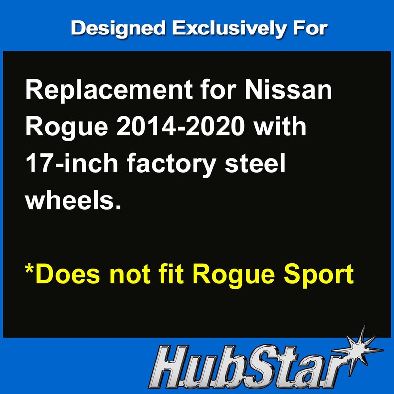 Premium Replica Hubcap, Replacement for Nissan Rogue 2014-2020, 17-inch Silver
