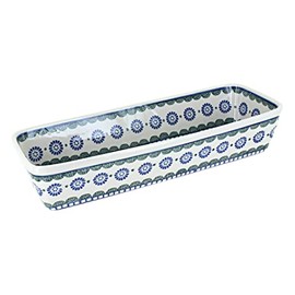 Blue Rose Polish Pottery Maia Long Loaf Baker