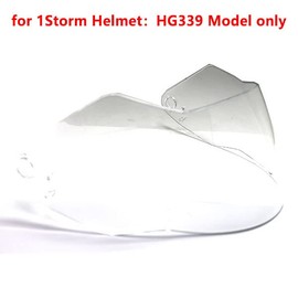 1Storm Motorcycle Modular Dual Visor Helmet Visor Shield: Model HG339 Clear Visor