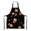 Wasach Watercolor floral pattern with of roses Apron,Adjustable Bib Apron