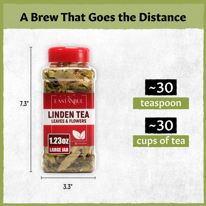 Eastanbul Linden Tea, 1.23oz, Linden Flower Loose Leaf Tea, AKA