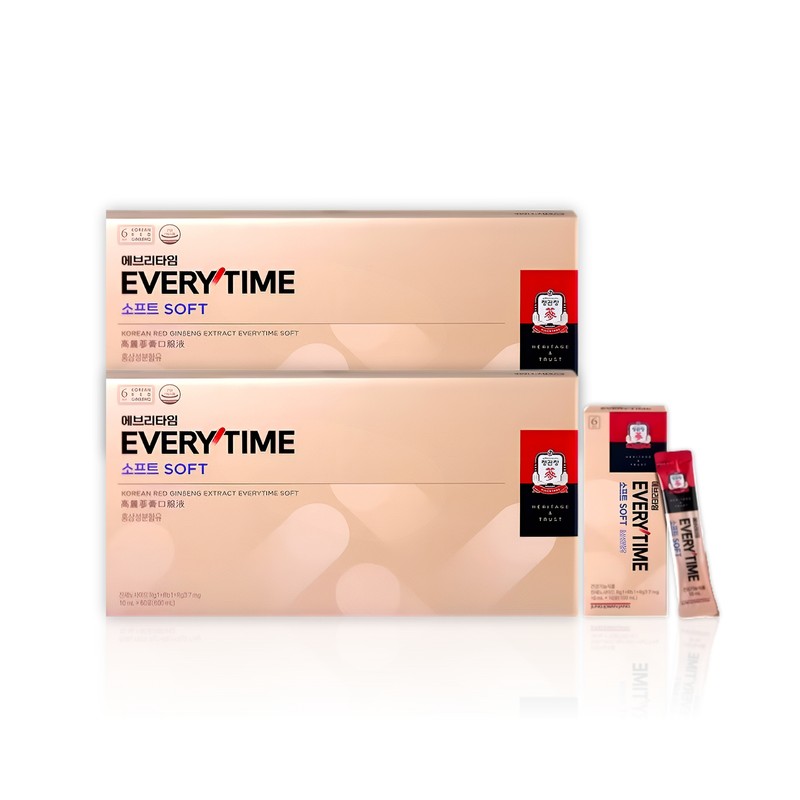CheongKwanJang Everytime 10ml 60 packets 1 box soft red ginseng