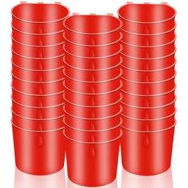 30 tazas de agua con alimentador de gallinero, tazas de jaula de 8 onzas, tazas de jaula para pollo, tazas para jaulas, comederos colgantes de pájaros, tazón de agua para periquitos para