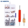 HZ-MONSTAR Valve Core Kit, 100 Pieces, R12, R134a, R410, R32,