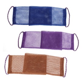 PACKOVE 3Pcs Bath Exfoliating Towels Skin Exfoliating Shower Scrubbers Bath Towels for Gentle Exfoliation for All Body Parts Comfortable Lanyard Design