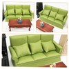 MINAOLULUS 1 Set Dollhouse Sofa 1:12 Scale Miniature Sofa Green