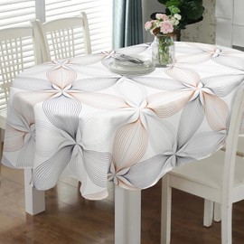 ZORKET Oval Tablecloth 60 x 102 Inch, Modern Geometric Tablecloth for Oval Table, Fabric Wrinkle Free Washable Waterproof Tablecloth Oval Table Cloth for Dining Room Table