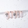 Iron White Ombre Handmade Nail Tips - Short Almond /