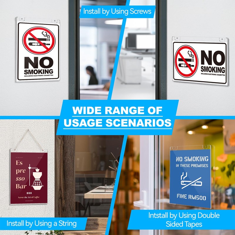 EHWINE 24 Pack 8.5x11 Wall Mount Acrylic Sign Holder, Acrylic