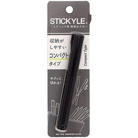 Sunstar Stationery S3791866 Sticky Steel Scissors, Compact Type, Black, Set of 5