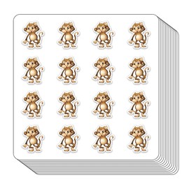 Calcomanías para planificar monos, álbumes de recortes de 0.5 pulgadas, calendario de manualidades para niños, paquete de 208