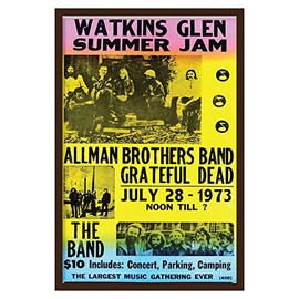 Fresh Prints of CT Showprint Concert Poster Watkins Glen - 1973