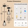 HiBay Pendant Light Height Adjustable, Black Ceiling Lights E27 Metal