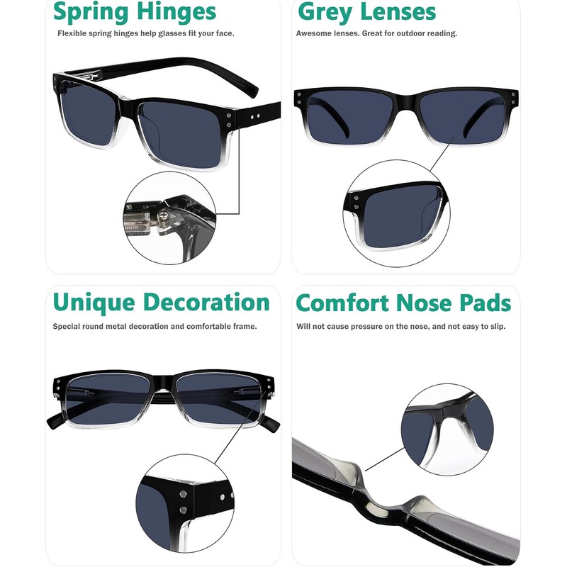 Eyekepper Paquete De 5 Gafas De Lectura Para Hombre Gafas