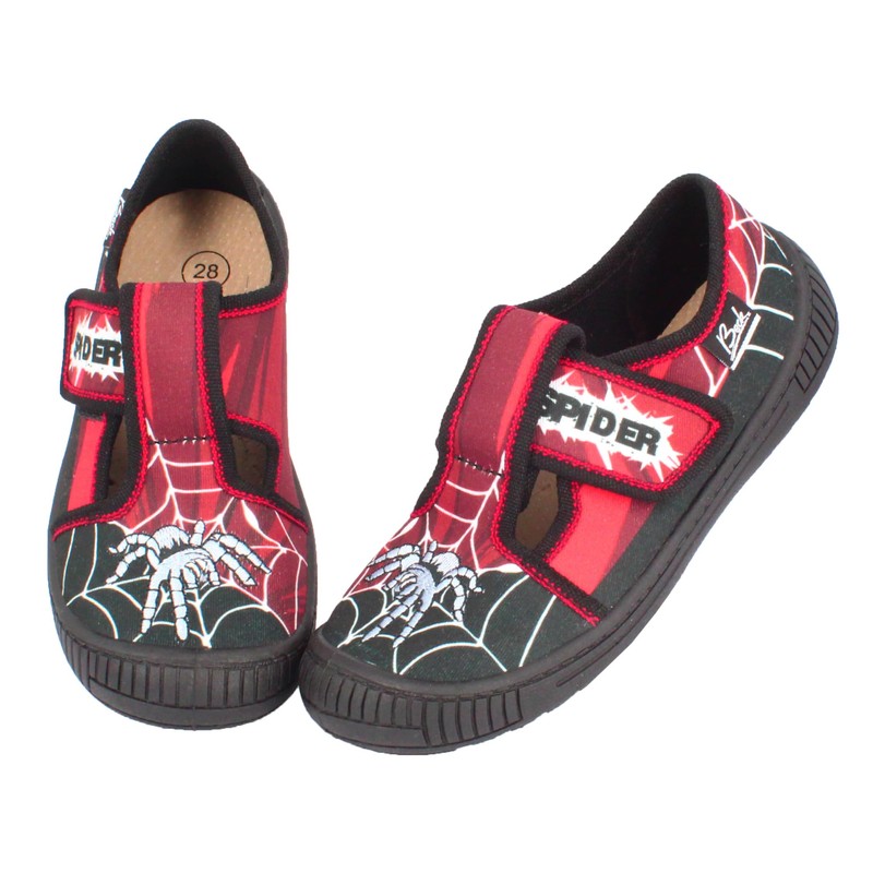 Beck Boys Spider Slippers, black