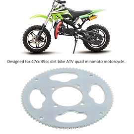 Qiilu 80T 25H Sprocket T8F Sprocket Steel 54Mm 80 Teeth 25H Rear Chain Sprocket for 47Cc 49Cc Dirt ATV Quad Minimoto Motorcycle