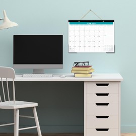 2024 Desk Calendar - 12 Monthly Desk/Wall Calendar, January 2024 - December 2024, 12'' X 17'', Desk Calendar 2024 with Large Ruled Blocks for Planning and Organizing for Home or Office