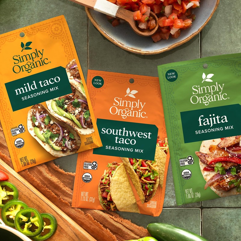 Simply Organic Fajita Seasoning Mix, 1 oz, Pack of 12