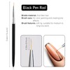 6PCS Nail Art Liner Brushes with 3 colors, UV Gel