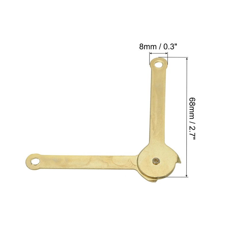 PATIKIL Lid Support Hinge 2.7" x 0.3", 6 Pack Metal