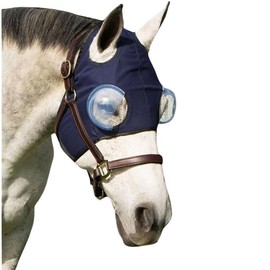 Equine-Medi Lens Horse Eye Protection Hood, Shatterproof, UV Protection, Flexible Lens for Corneal Ulcers, & Eye Injuries, Compatible w/Horse Fly Mask, Small Size