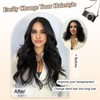 LUNDEREN Clip in Hair Extensions 5PCS Black Hair Extensions for