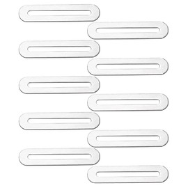 LB-LAIBA 10 Pcs Metal Connector Slideable Slotted Brackets, Adjustable Flat Plate with Slot Mounting Bracket for Timber Wood Furniture Motor PC Case Holder Motor Shelf Adjustable Flat Mending Platese