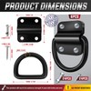 PAMAZY 6PCS Heavy Duty Steel D Rings Tie Down Anchors,
