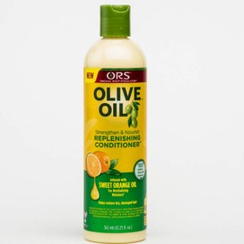 ORS Olive Oil Strengthen & Nourish Replenishing Conditioner infused with Sweet Orange Oil for Revitalizing Moisture 12.25 Ounce (Pack of 3)