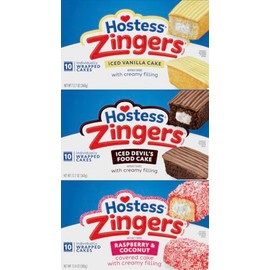 Hostess Zingers Variety - Chocolate, Vanilla, Raspberry - 3 Boxes