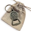 Metal Schrute Farms Bottle Opener Keychain with Gift Bag |
