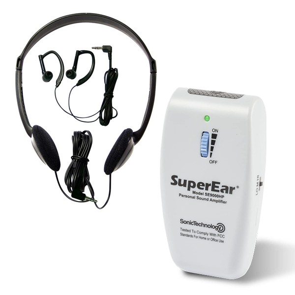 SuperEar Rechargeable Personal Sound Amplification Product Model SE9000HP Complete System