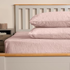 OHS Fluffy Pillow Case 4 Pack Teddy Fleece Pink, Side Sleeper Warm Cosy Soft Teddy Bear Fleece Hotel Quality Thermal Pillowcases Luxury Pillow Cover