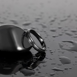 TRUMIUM 4mm Tungsten Rings for Women Men's Wedding Bands Thin Black Ring Matte Brushed Finish Engagement Promise Rings Size 9