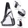AIMALL Clear PVC Crossbody Backpack, Waterproof Adjustable Shoulder Strap Bag,