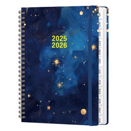 Planner 2025-2026 for Women & Men, Weekly and Monthly Calendar Notebook (July 2025 - June 2026), Hardcover Spiral Bound School Teacher Student Planner with Tabs, Inner Pocket, A5 (6.3" x 8.5")