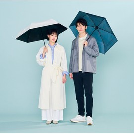 Waterfront Folding Umbrella, Quick Shut Lite UV Block Fold, Shadow Gray 55 cm, LESS IS MORE Series, Can be easily folded neatly by anyone, Shape Memory Function + Lightweight approx. 210g + Water