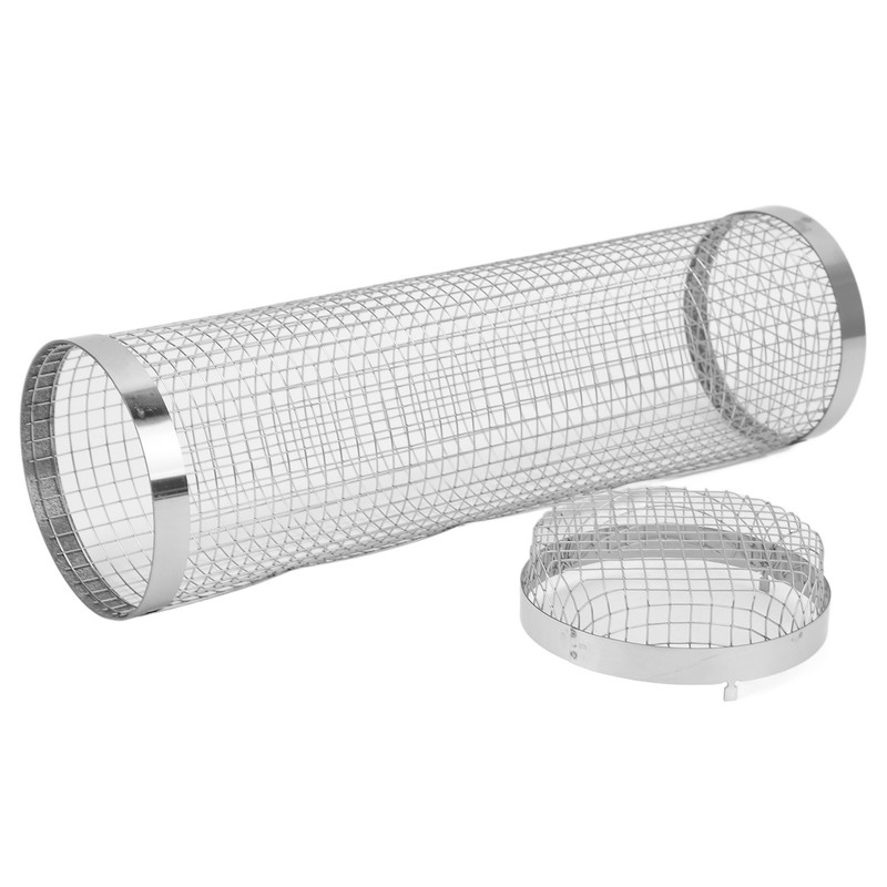 BBQ Net Tube Rolling Grilling Basket Stainless Steel Wire Mesh
