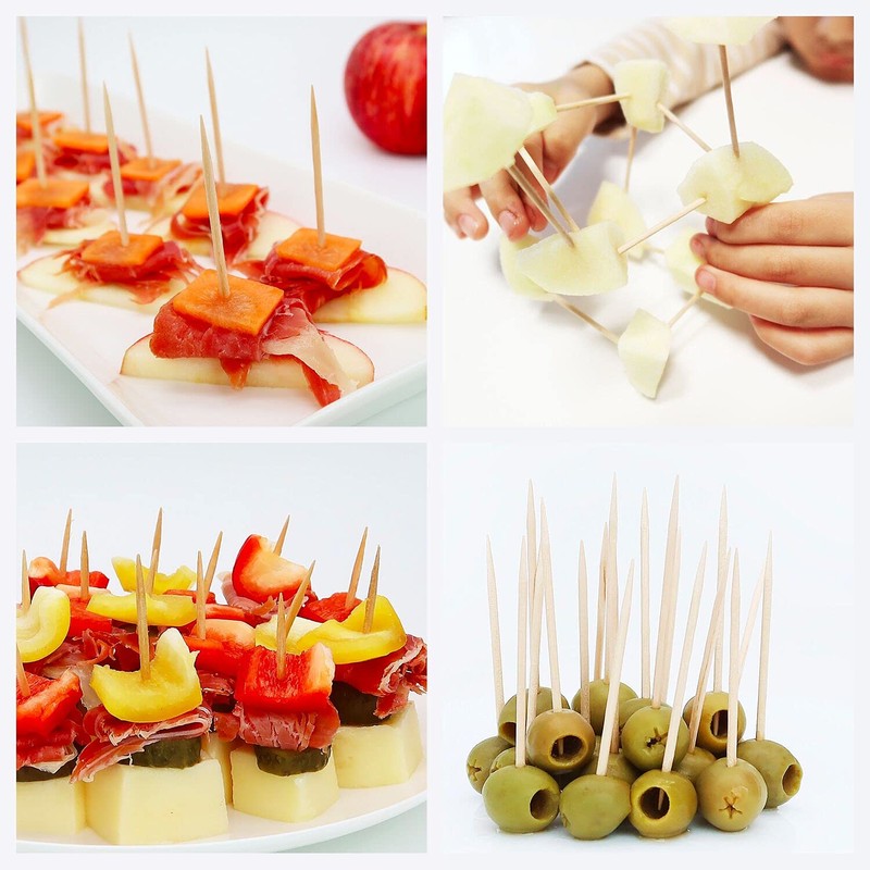 5000 Count White Birch Wood Double Point Toothpicks (NOT Bamboo)