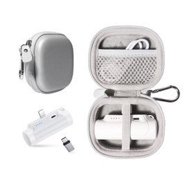 getgear Travel Case for Mini Portable Charger Compatible with Abnoys Portable Charger, Also fits for iWalk Mini Portable Charger (Smoke)