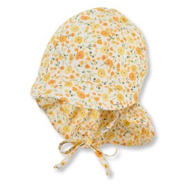 Sterntaler Baby Girls' Peaked Cap with Neck Protection 1412111 Winter Hat, yellow